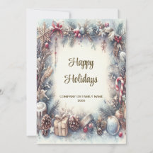 ウィンターフレームホリデークリスマスカード