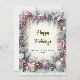 ウィンターフレームホリデークリスマスカード シーズンカード