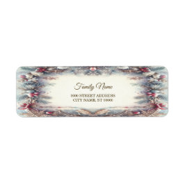 ウィンターフレームホリデー差出人住所ラベル ラベル