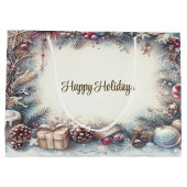 ウィンターフレームホリデー抱き枕 ラージペーパーバッグ (裏面)