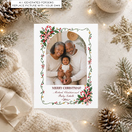 ウィンターフレーム家族クリスマス休日の写真 ポストカード