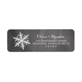 ウィンターフロストスノーフレークスシャルボード差出人住所 ラベル