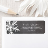 ウィンターフロストスノーフレークスシャルボード差出人住所 ラベル (インサイチュ)