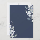 ウィンターフローラブルー&スライバーブライダルシャワー 招待状 (裏面)