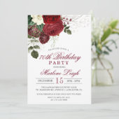 ウィンターフローラホリデー誕生日招待状 招待状 (スタンド正面)