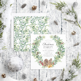 ウィンターフ素朴ァイルコーンリースホリデーパーティー 招待状
