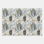 ウィンターブビクトリアンルーズヴィネット ラッピングペーパーシート (正面3)