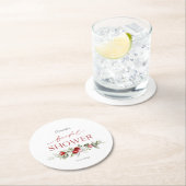 ウィンターブライダルシャワープレート ラウンドペーパーコースター (インサイチュ)