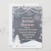 ウィンターブライダルシャワー招待招待状 招待状 (正面)