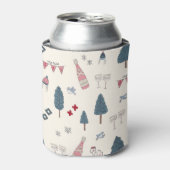 ウィンターブライダルシャワー パーティーグッズ アプレスキー ピンク 缶クーラー (缶正面)