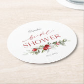 ウィンターブライダルシャワー ラウンドペーパーコースター (アングル)