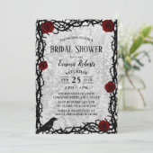 ウィンターブライダルシャワー ローズ＆ソーン スノーフェアリーテール 招待状 (スタンド正面)