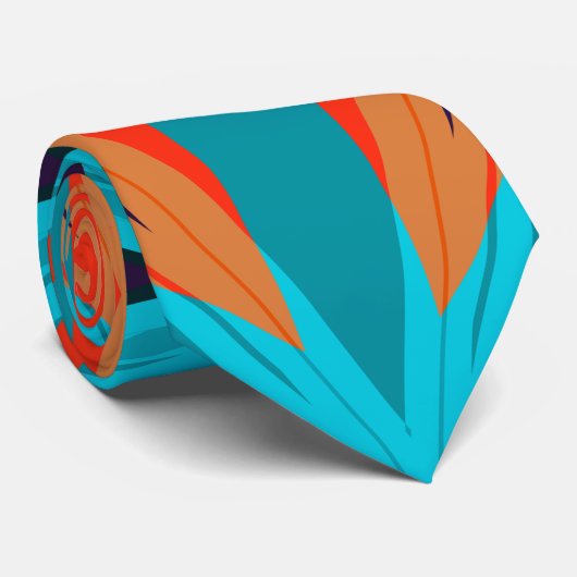 ウィンターブライトオレンジメリークリスマススターパーティー ネクタイ (ロール)