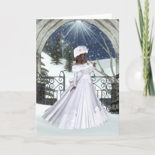 ウィンターブライドファンタジーグリーティングカード カード (正面)