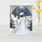 ウィンターブライドファンタジーグリーティングカード カード (黄色い花)