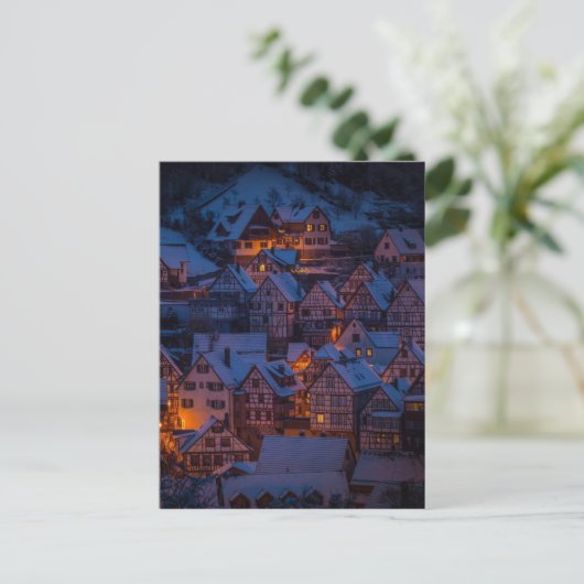 ウィンターブラックフォレストハウスヴィレッジアーキテクチャ ポストカード (スタンド正面)