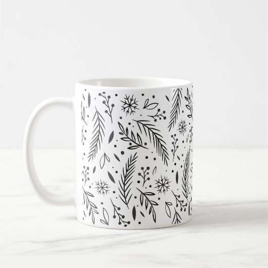 ウィンターブラックボタニカルマグ コーヒーマグカップ (左)