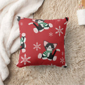 ウィンターブラック子猫 クッション (ブランケット)