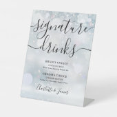 ウィンターブラック結婚スクリプトのシグネチャードリンク 台座サイン (正面)