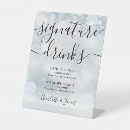 ウィンターブラック結婚スクリプトのシグネチャードリンク 台座サイン