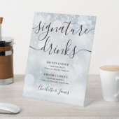 ウィンターブラック結婚スクリプトのシグネチャードリンク 台座サイン (インサイチュ)