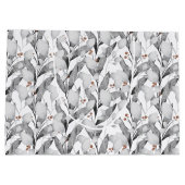 ウィンターブラック&ホワイトウォーターカラー植物学 ラージペーパーバッグ (裏面)