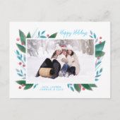 ウィンターブランチとバーリーズの写真ホリデーポストカード シーズンポストカード (正面)