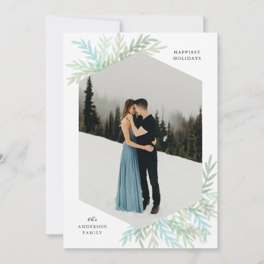 ウィンターブランチモダンズホリデーフォトカード シーズンカード (正面)