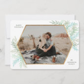 ウィンターブランチモダンズホリデーフォトカード 招待状 (正面)