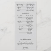 ウィンターブランチ白黒グレイ結婚式 プログラム (裏面)