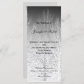 ウィンターブランチ白黒グレイ結婚式 プログラム (正面/裏面)