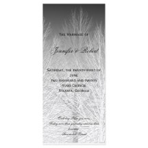 ウィンターブランチ白黒グレイ結婚式 プログラム