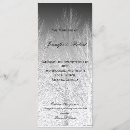 ウィンターブランチ白黒グレイ結婚式 プログラム