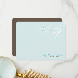 ウィンターブランチ雪の花シンプルエレガントな結婚式 サンキューカード