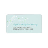 ウィンターブランチ雪の花シンプルエレガントな結婚式 ラベル (正面)