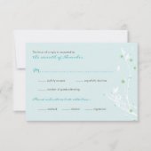 ウィンターブランチ雪の花シンプルエレガントな結婚式 出欠カード (正面)