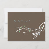 ウィンターブランチ雪の花シンプルエレガントな結婚式 出欠カード (裏面)