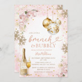 ウィンターブランチ&バブリーシャンパンブライダルシャワー 招待状 (正面/裏面)