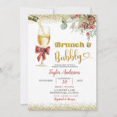 ウィンターブランチ&バブリーシャンパンブライダルシャワー 招待状 (正面)