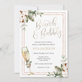 ウィンターブランチ&バブリーシャンパンブライダルシャワー 招待状