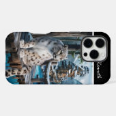 ウィンターブリッジにユキヒョウ iPhoneケース (裏面横)