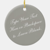 ウィンターブリッジオーナメントパーソナライズされたウィンタースノー セラミックオーナメント (裏面)