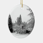 ウィンターブリッジオーナメント雪の木飾り セラミックオーナメント (右)