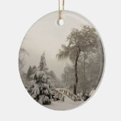 ウィンターブリッジオーナメント雪の木飾り セラミックオーナメント (左)