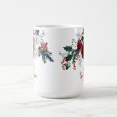 ウィンターブルゴーニュバラフローラパインブランチモノグラム コーヒーマグカップ (中央)
