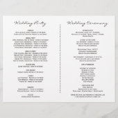 ウィンターブルゴーニュフローラ〔雄ジカの〕枝角結婚式 プログラム (裏面)