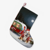 ウィンターブルドッグキャラバンクリスマスアドベンチャー スモールクリスマスストッキング (正面 (吊り時))
