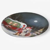 ウィンターブルドッグキャラバンクリスマスアドベンチャー ペーパープレート (アングル)