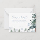 ウィンターブルーおむつラッフルカード ノートカード (正面)