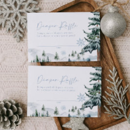 ウィンターブルーおむつラッフルカード ノートカード